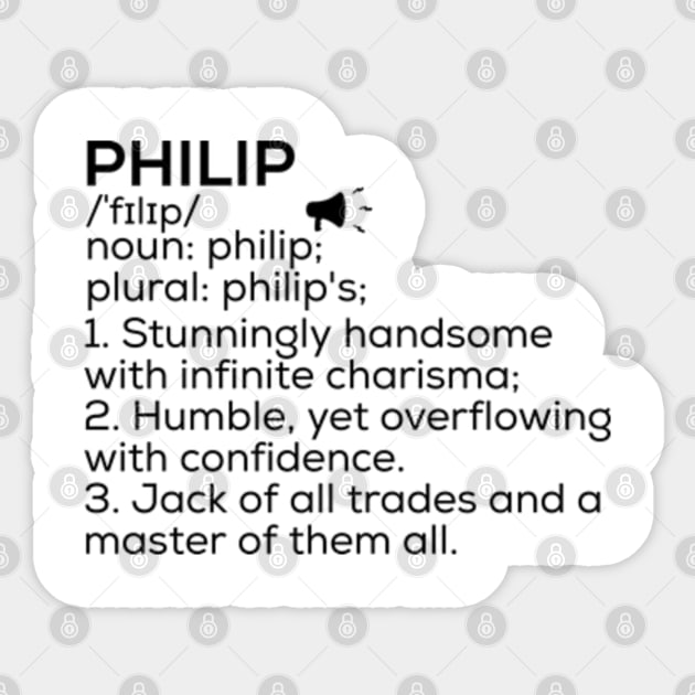 Philip Name Definition Philip Meaning Philip Name Meaning Philip Name Sticker TeePublic